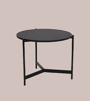 Wakefit Cyllene Black Marble Top Side Table