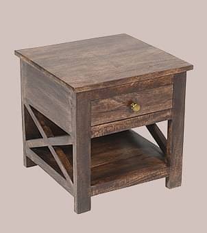 Wakefit Carpo Solid Wood Bedside Table