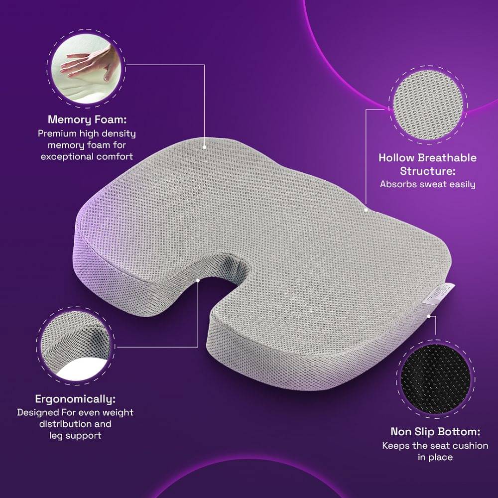 Coccyx memory outlet foam seat cushion