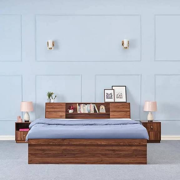 Wakefit Orion Engineered Wood Bed with Storage (78*72inch) / (1.98m*1.83m)