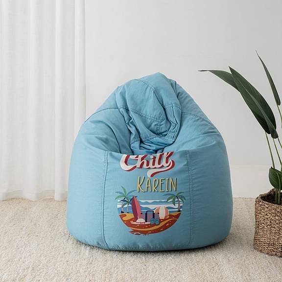 Wakefit Canvas BeanBag Cover - Kripya Chill Karein, XXL (Beans not Included)