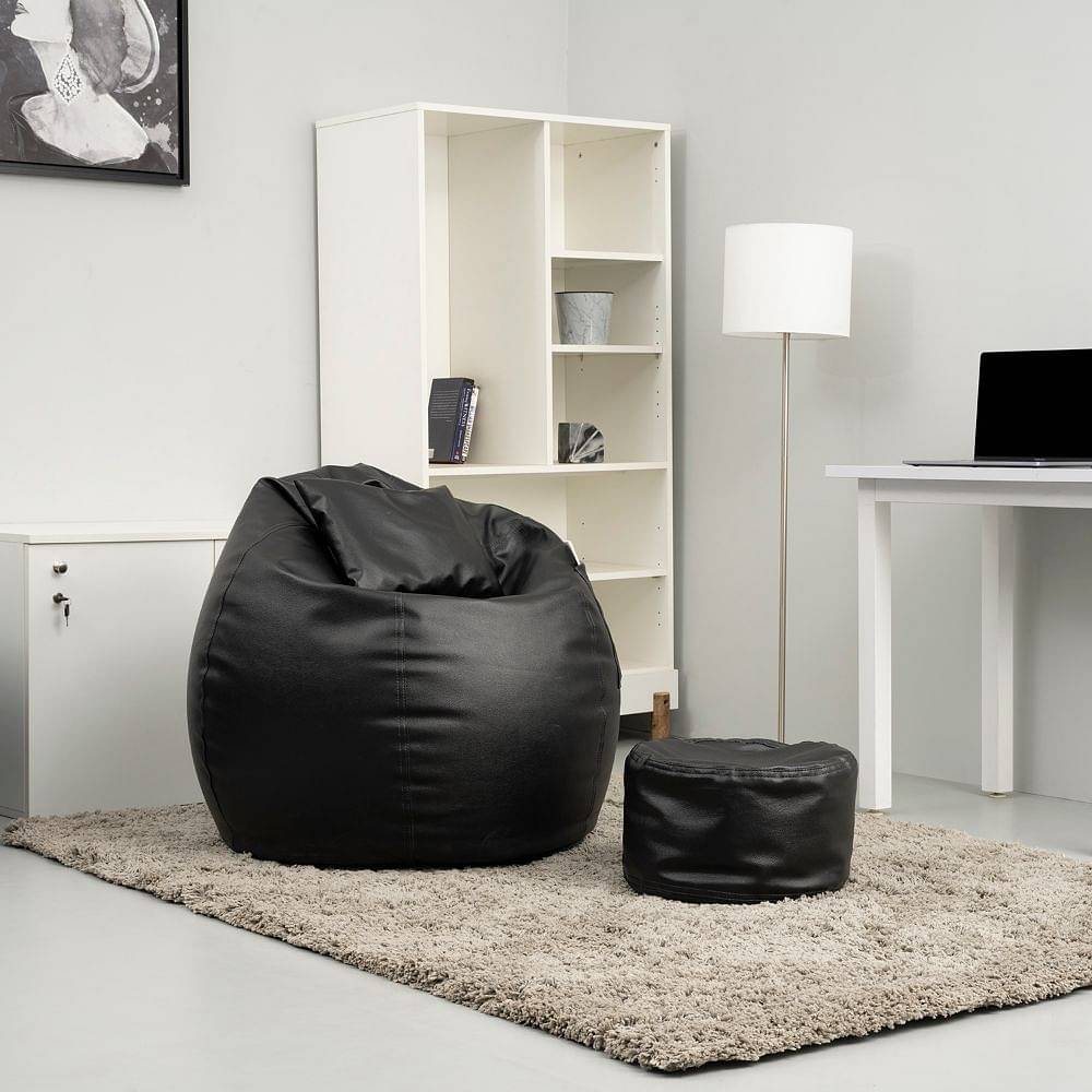 Bean bag chair and footrest