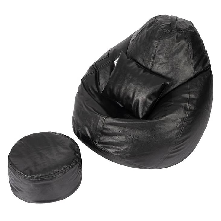 Buy Leatherette Bean Bag Cover 4XL with Footrest and Cushion Online at Best  prices starting from ₹1299