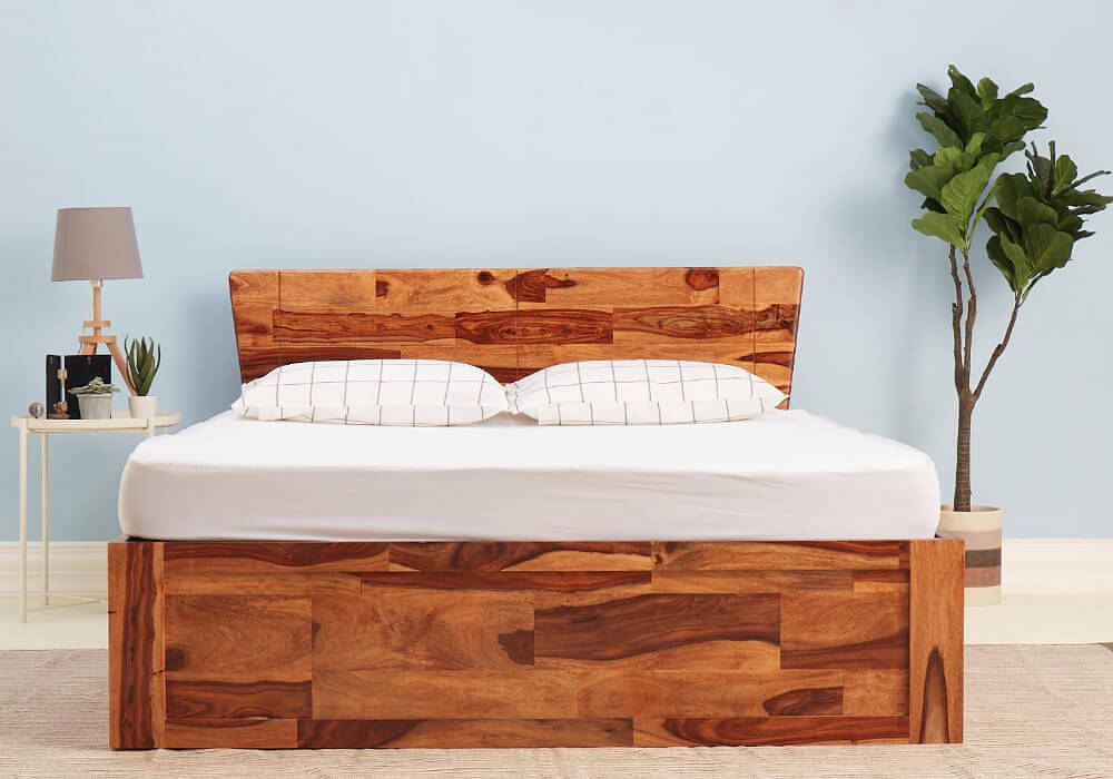 Buy Auriga Sheesham Wood Bed With Storage For Rs 25411 | Wakefit