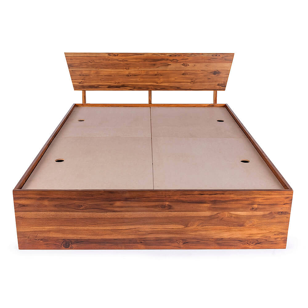 wakefit ara teak wood bed with storage