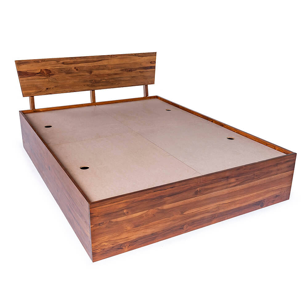 wakefit ara teak wood bed with storage