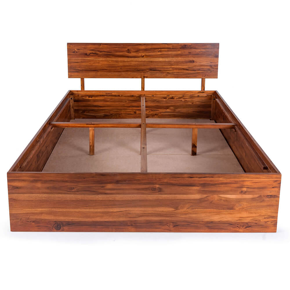 wakefit indus teak wood bed