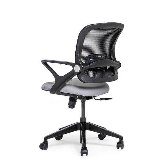 Wakefit Cherry Medium Back Nylon Base Office Chair (Black & Grey)