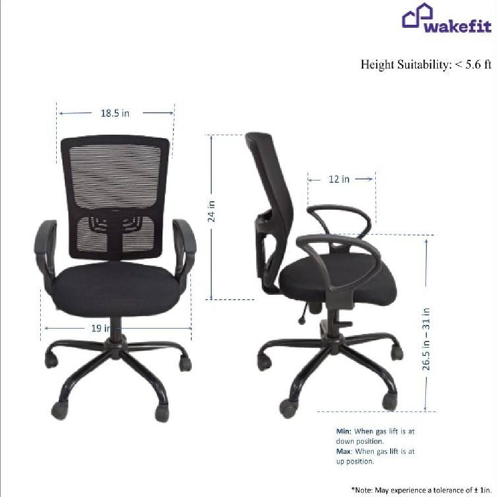 Wakefit virgo high 2025 back office chair