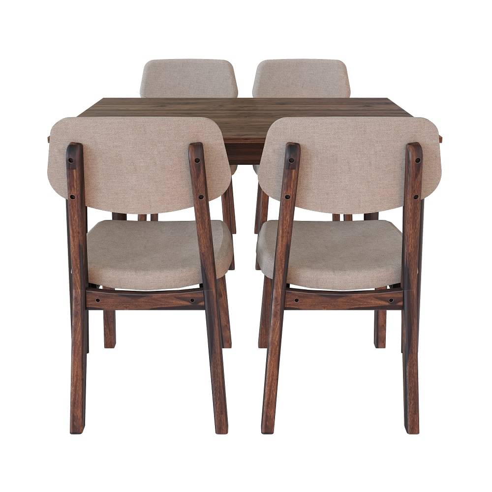 Buy Oregano 4 Seater Solid Wood Dining Set Online at Best Price