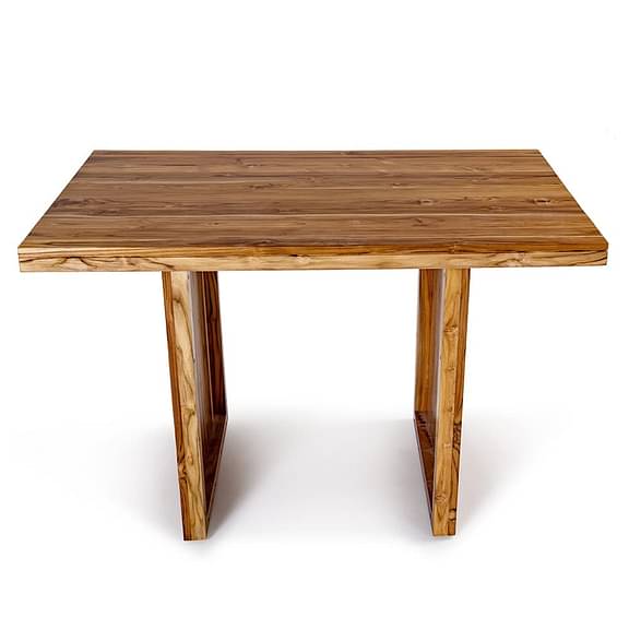 Wakefit Cinnamon (4 seater)-Natural Teak Wood Dining Table