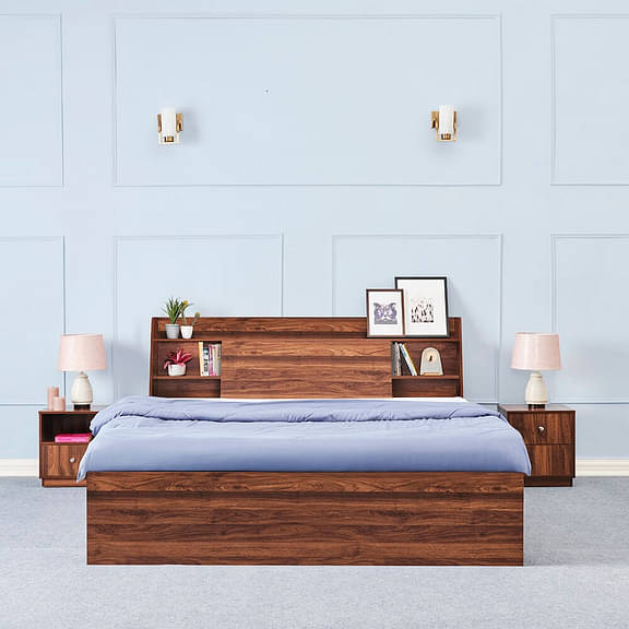 Wakefit Leo Engineered Wood Bed with Storage (78*60inch) / (1.98m*1.52m)