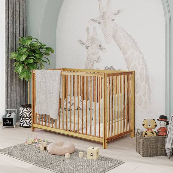 Wakefit Rapunzel Sheesham Wood Crib