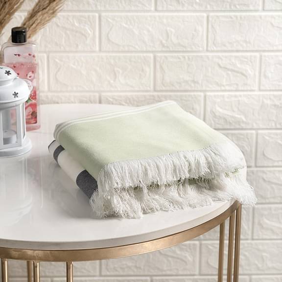 Summer Mint & Winter Goose Bamboo Bath Towel Combo , Set of 2