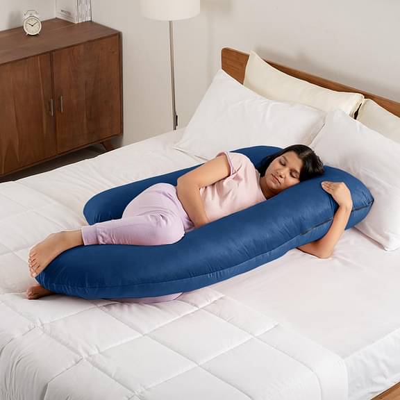 Wakefit Maternity Pillow , G Shape ( Blue )