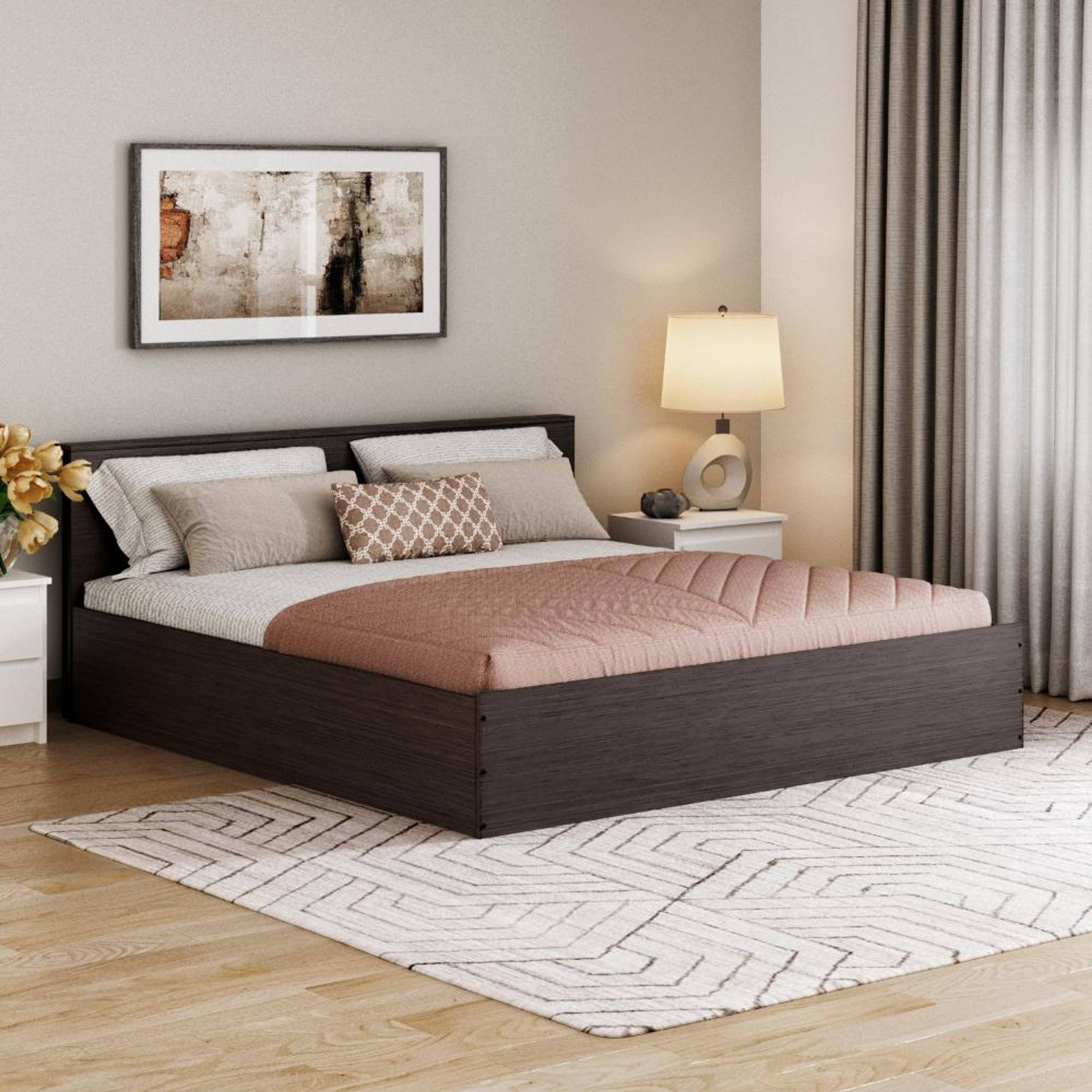 Taurus King Storage Engineered Wood Bed - Wenge