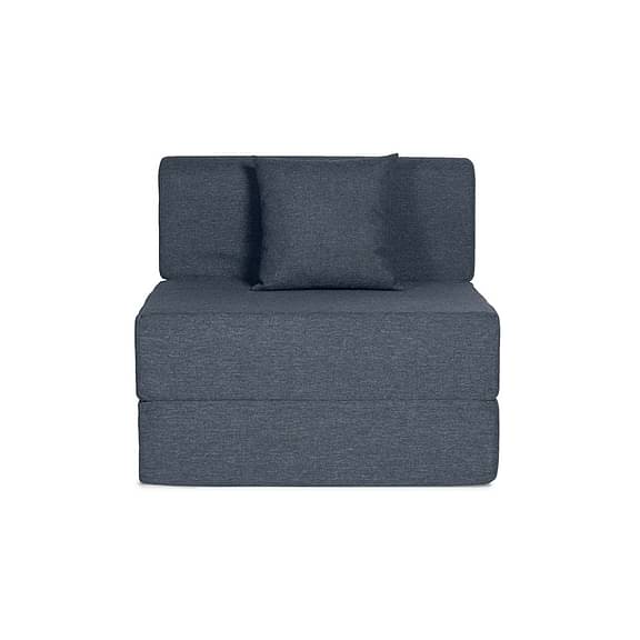 Wakefit Flipper Sofa cum Bed - One Seater, Omega Blue